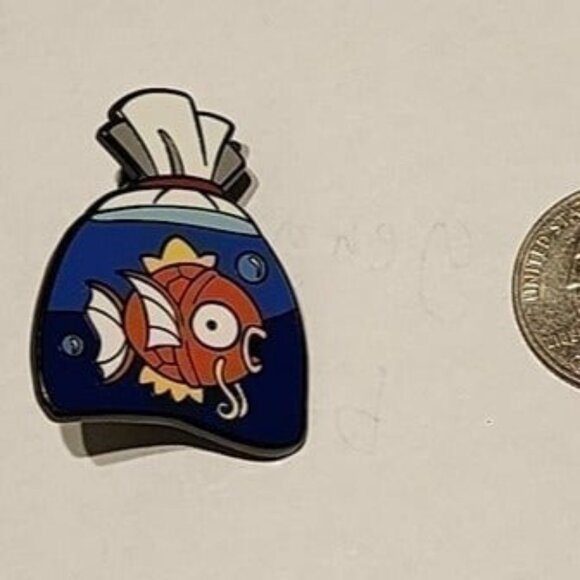 Golden Splash: Magikarp in a Mystic Goldfish Bag Enamel Pin - Picture 4 of 5